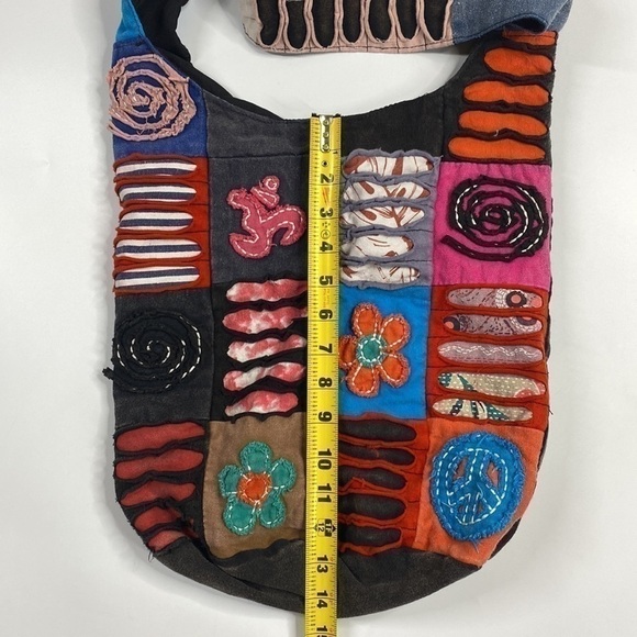 Hobo Colorful Hippie Shoulder Sling Patchwork Floral Bag - Picture 2 of 7
